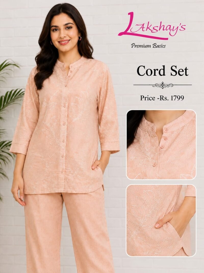 Peach Cord Set